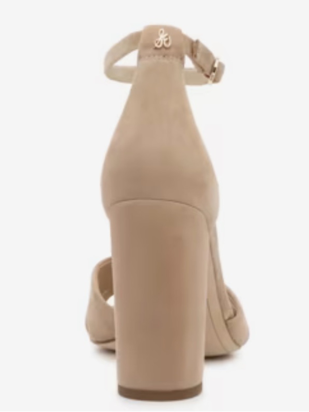NBW Sam Edelman Yenna Sandal size 7.5 tan adjustable ankle strap 4 inch heel - Picture 4 of 8